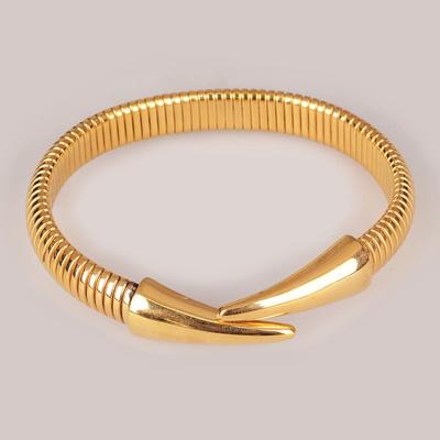 Adjustable Gold Stainless Bangle for women+XZB003