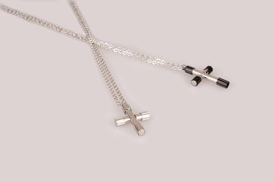 Silver  Stainless Steel Necklace with Cross pendant  for women or Man+XZN002